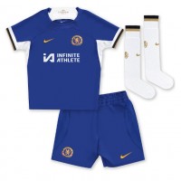 Camiseta Chelsea Christopher Nkunku #18 Primera Equipación Replica 2023-24 para niños mangas cortas (+ Pantalones cortos)